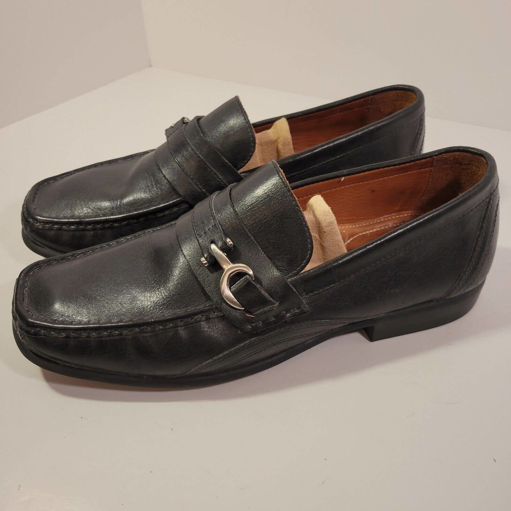 Arnold Palmer Ride Amazonas Men's 10 M Black Leather Slip On Loafers Shoes
